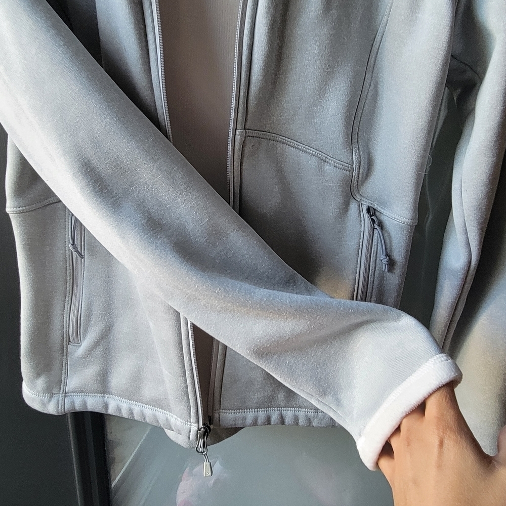The North Face Jacket Womens SP Gray Full Zip Stretch Fleece Outdoors Warm - Picture 9 of 11